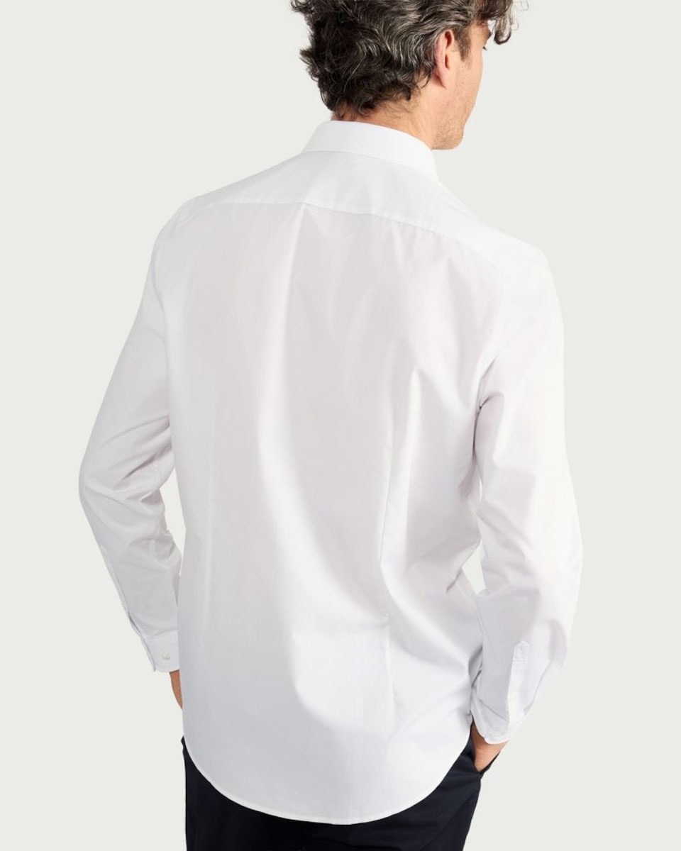 image 1 of F&F Slim Fit Easy Iron Single Cuff Smart Shirt in White