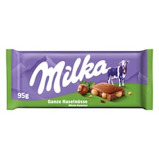 Milka Alpine Milk Chocolate with Whole Hazelnuts 95 g