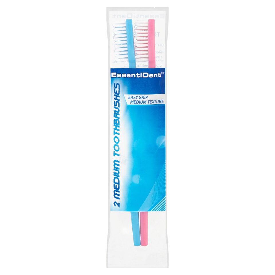 Essentident 2 Medium Toothbrushes