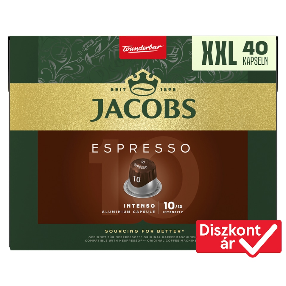 image 1 of Jacobs Espresso Intenso Ground, Roasted Coffee in Capsules 40 pcs 208 g