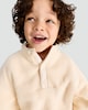 image 2 of F&F Boys Fleece Button Placket Jacket in Cream
