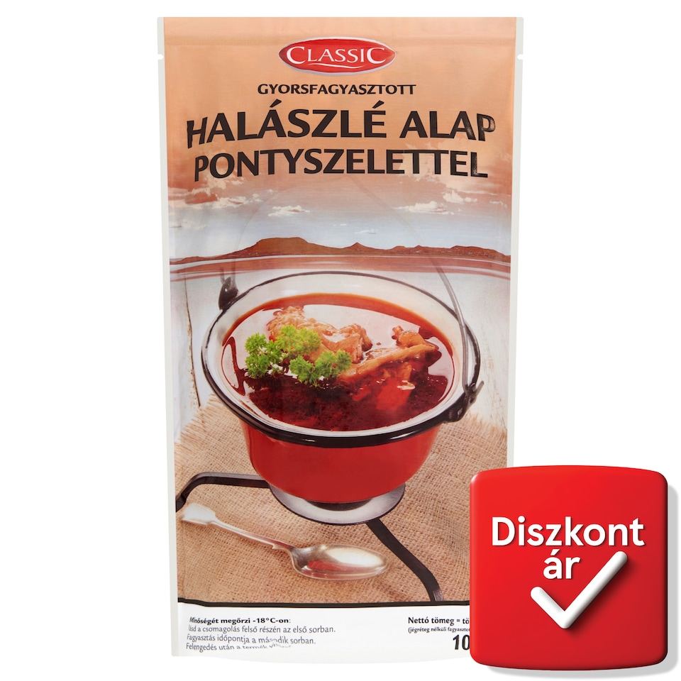 Classic gyorsfagyasztott halászlé alap pontyszelettel 1000 g  1. kép