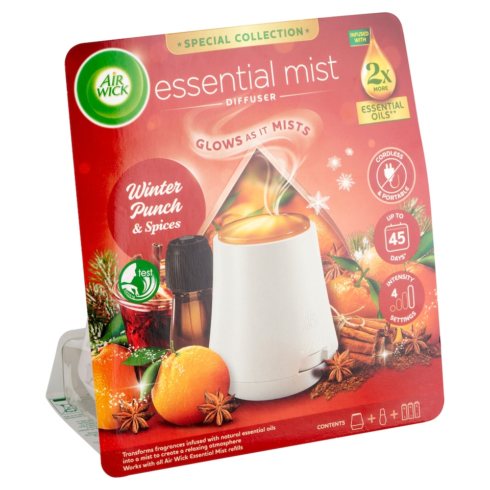 Air Wick Gyümölcsös Téli Puncs aroma diffúzor készülék és utántöltő 20 ml