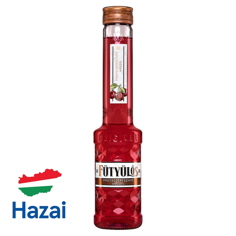 Fütyülős feketecseresznye ízű likőr mézzel 24,5% 0,5 l   1. kép