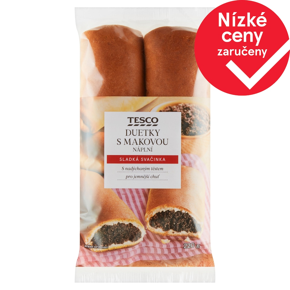 Tesco Duetky s makovou náplní 220g