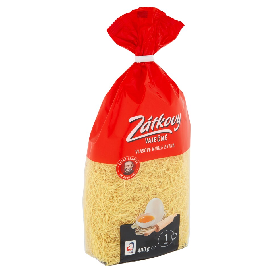 Zátkovy Vaječné Vlasové nudle extra 400g