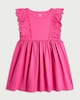 image 4 of F&F Girls Pure Cotton Broderie Frill Dress in Pink