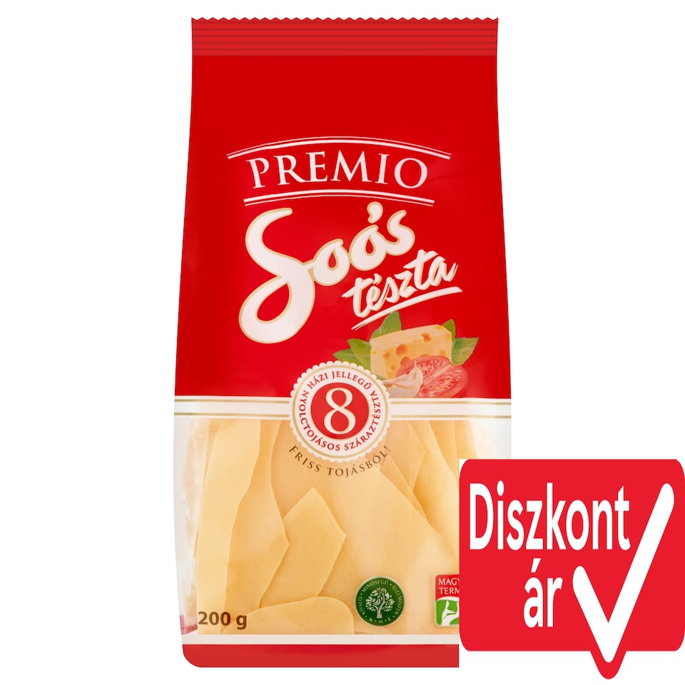 Soós Premio csuszatészta házi jellegű nyolctojásos száraztészta 200 g