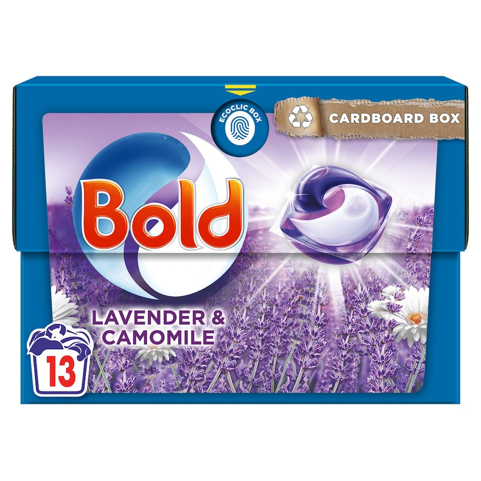 image 1 of Bold All in One Washing Pods Lavender & Chamomile 13 washes 252.2g