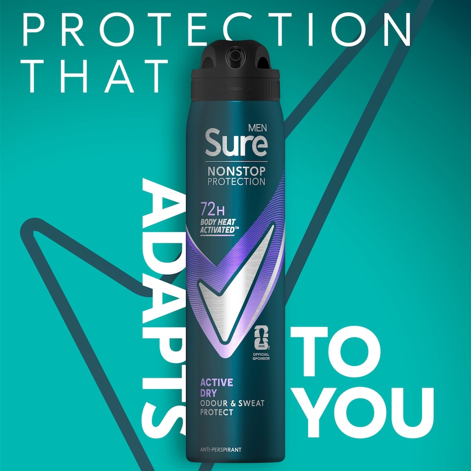 image 1 of Sure Men 72H Active Dry Antiperspirant 250Ml