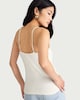 image 3 of F&F Lace Trim Strappy Vest in Cream