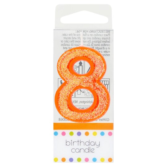 Baked With Love Sparkly Candle Number 8 Tesco Groceries