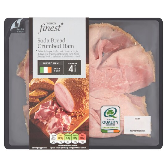 Tesco Finest Soda Bread Crumbed Ham 120G