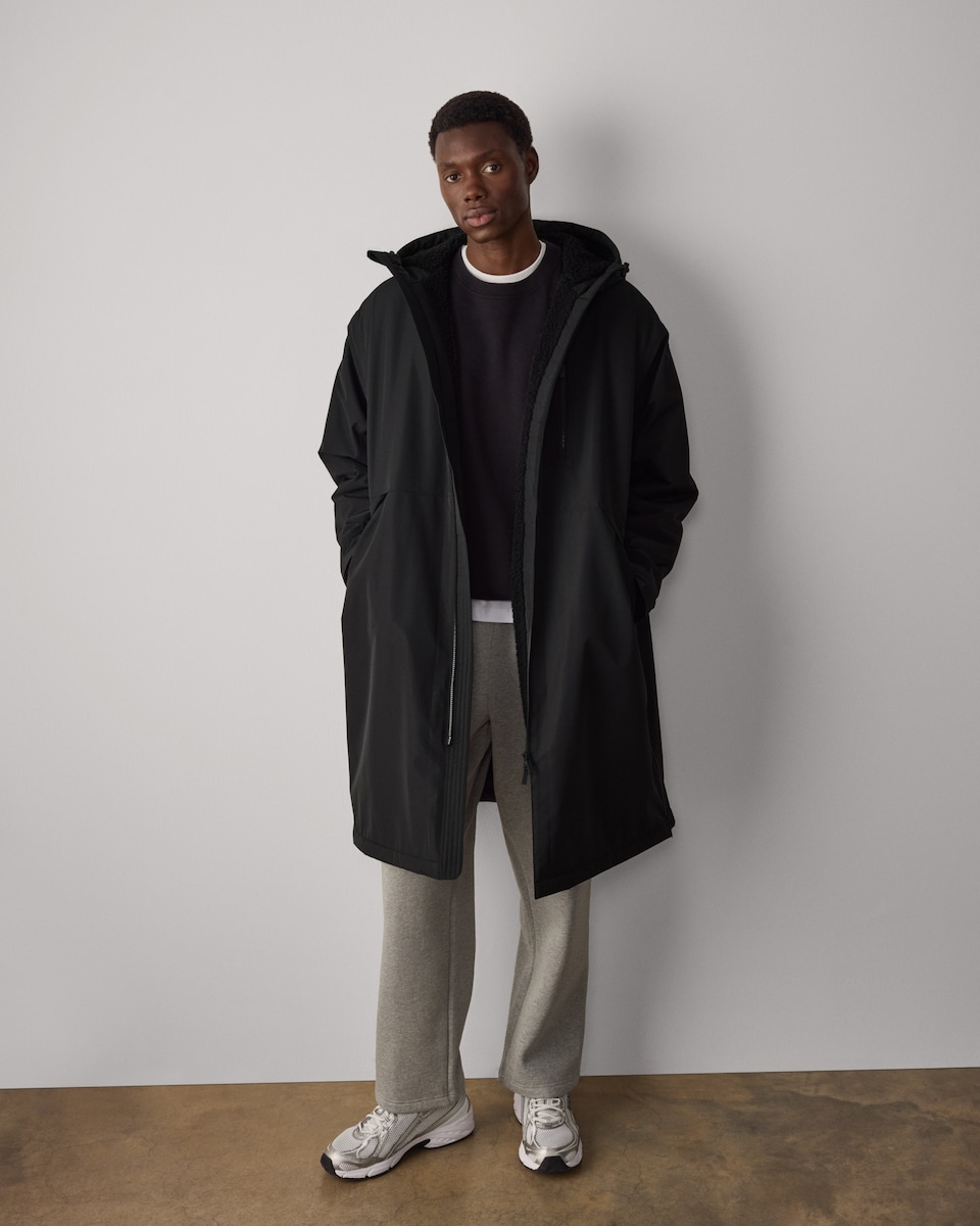 image 1 of F&F Active EVERYWEATHER Waterproof All Weather Robe in Black