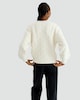 image 4 of F&F Chenille Textured Knitted Crew Neck Jumper in Cream