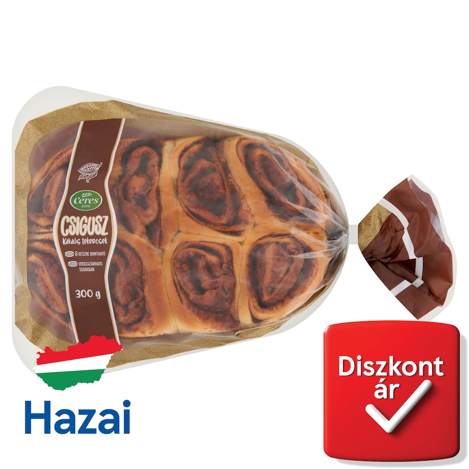 Ceres Csigusz kakaós tekercsek 300 g  1. kép