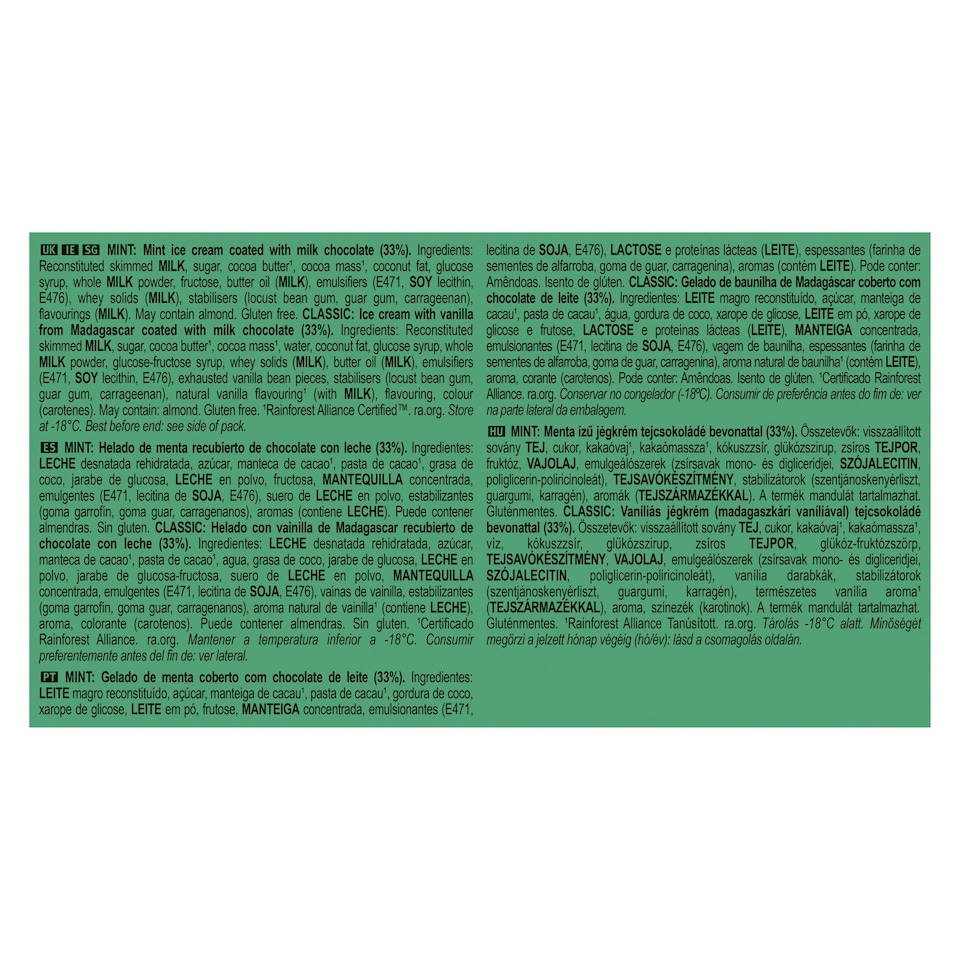 image 1 of Magnum Mini Classic & Mint Ice Cream 6X 55Ml
