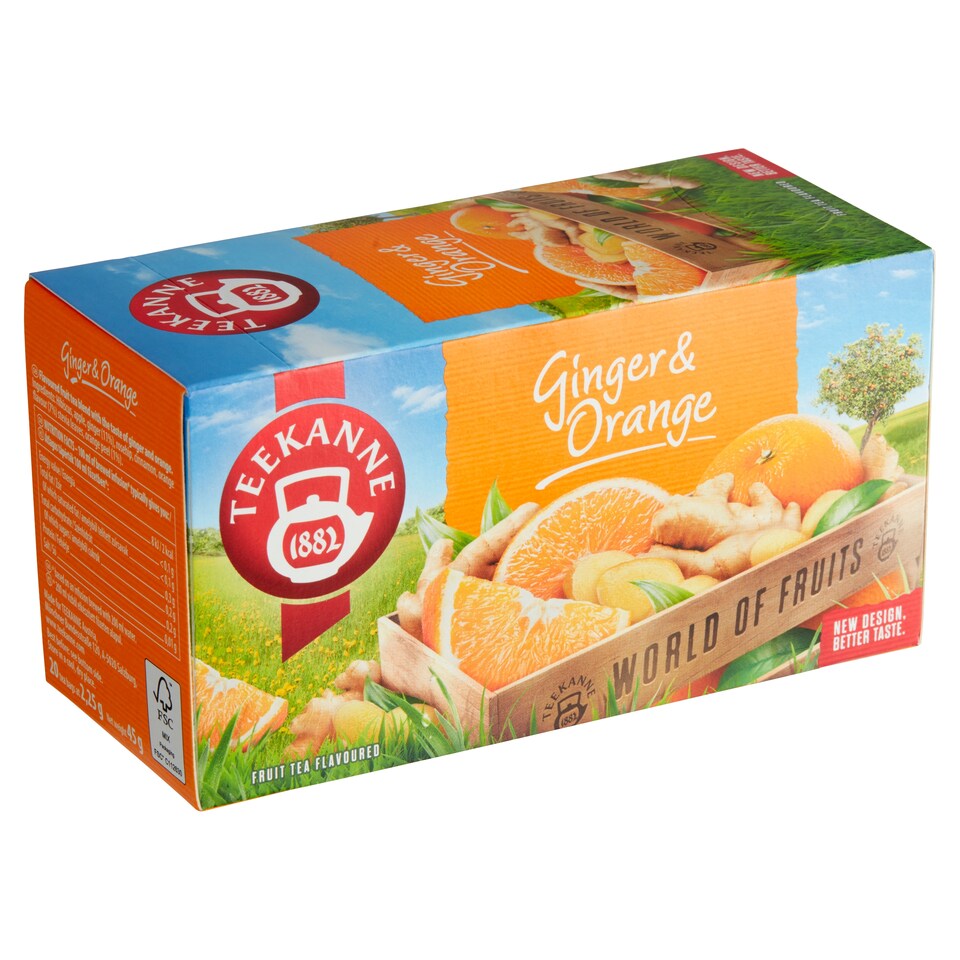Obrázek 1 pro produkt Teekanne World of Fruits Ginger & Orange ovocno-bylinný čaj 20 x 2,25g (45g)