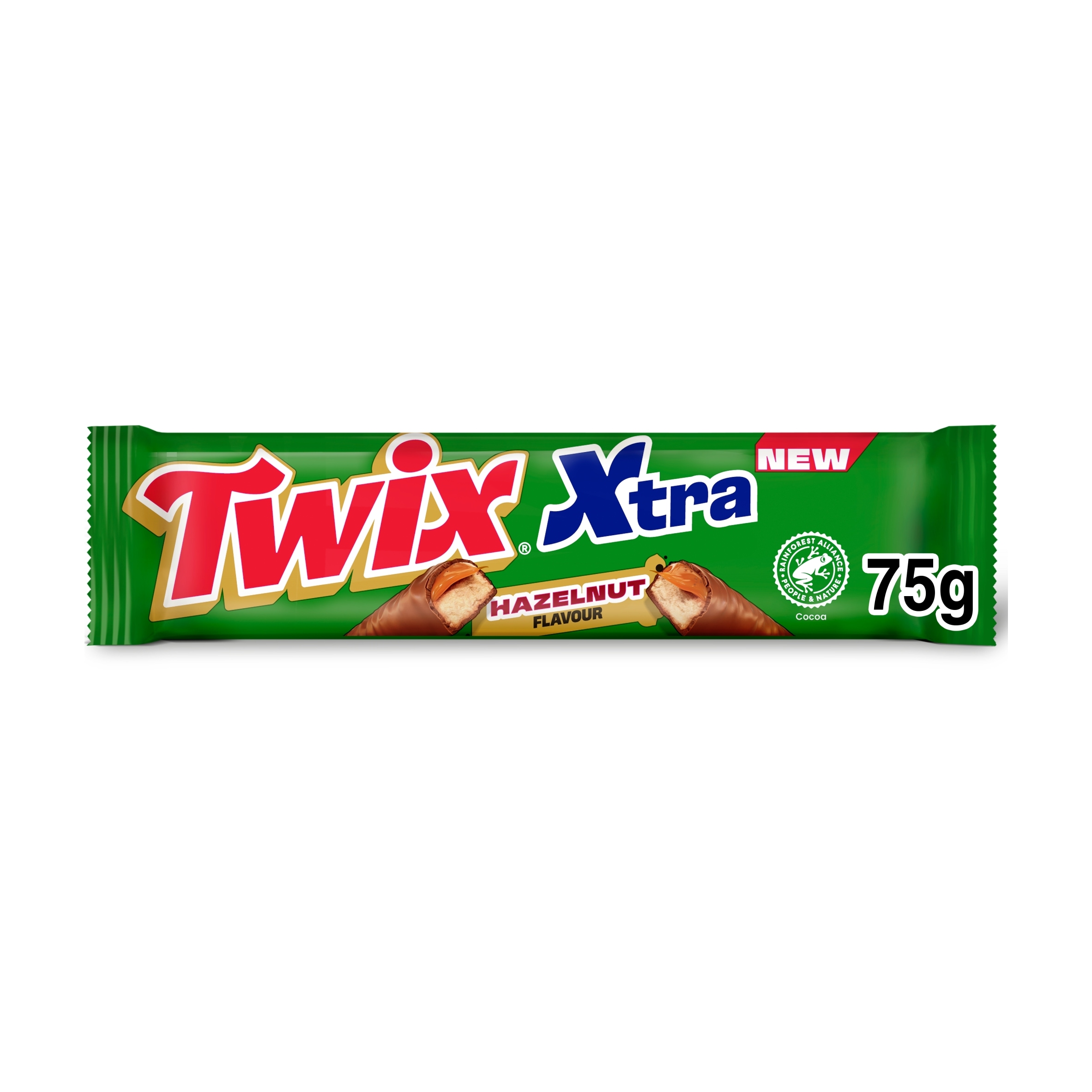Twix Xtra Hazelnut Milk Chocolate Biscuit Bar 75g