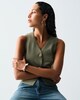 image 2 of F&F Sleeveless Two Button Waistcoat in Khaki