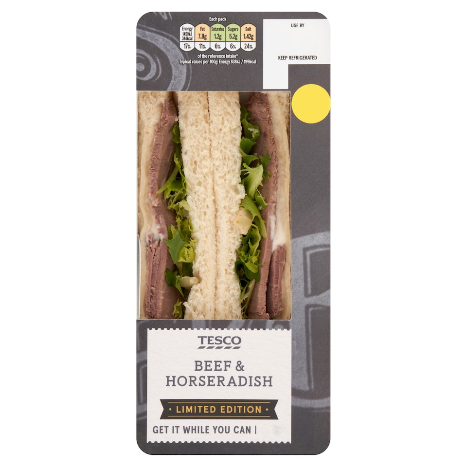 Tesco Beef & Horseradish Sandwich
