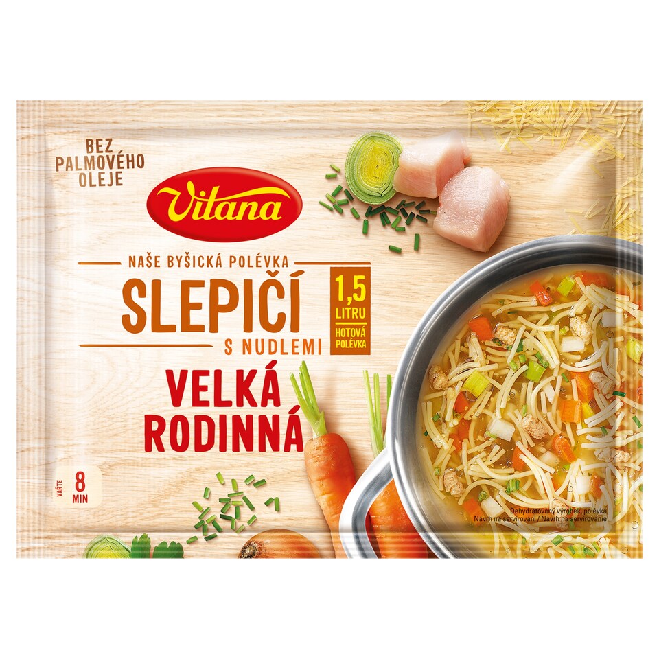Vitana Naše Byšická polévka Slepičí s nudlemi velká rodinná 94g