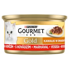 Gourmet Gold Sauce Delight konzerva pro kočky hovězí v omáčce 85g