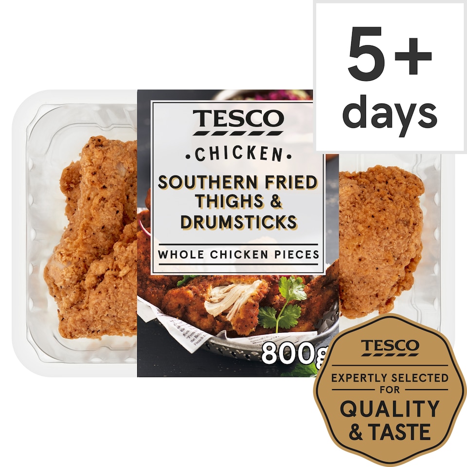 Tesco Southern Fried Chicken Thighs & Drumsticks 800G