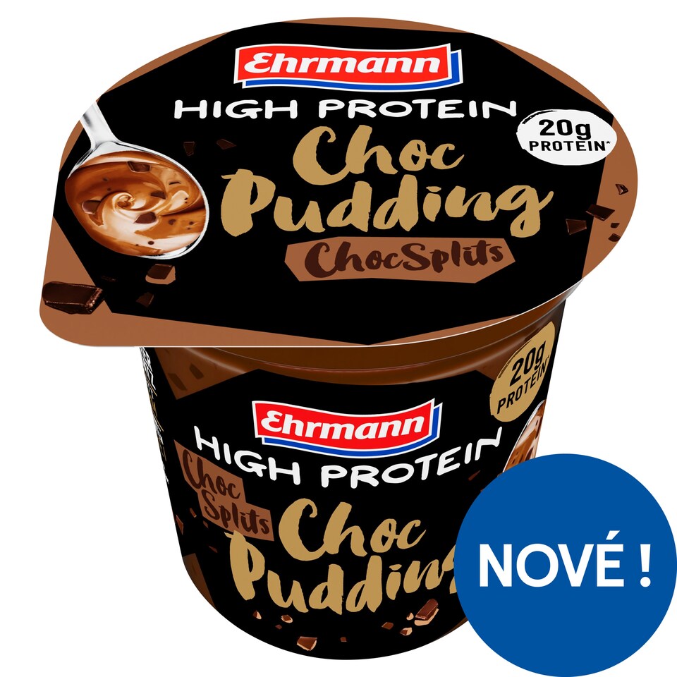Ehrmann High Protein Pudding Choc Chocsplits 230g