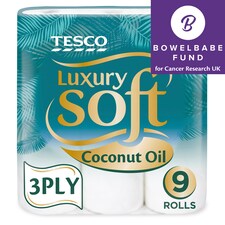 Tesco Coconut Oil Toilet Tissue 9 Roll 3 Ply