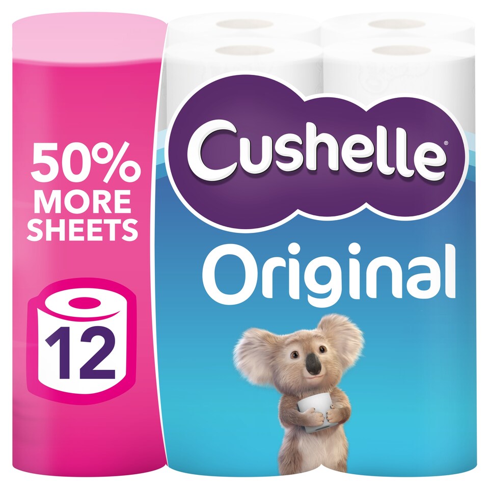 image 1 of Cushelle Original Toilet Tissue 12 Longer Rolls