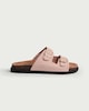 image 1 of F&F Double Strap Footbed Sandals in Pink