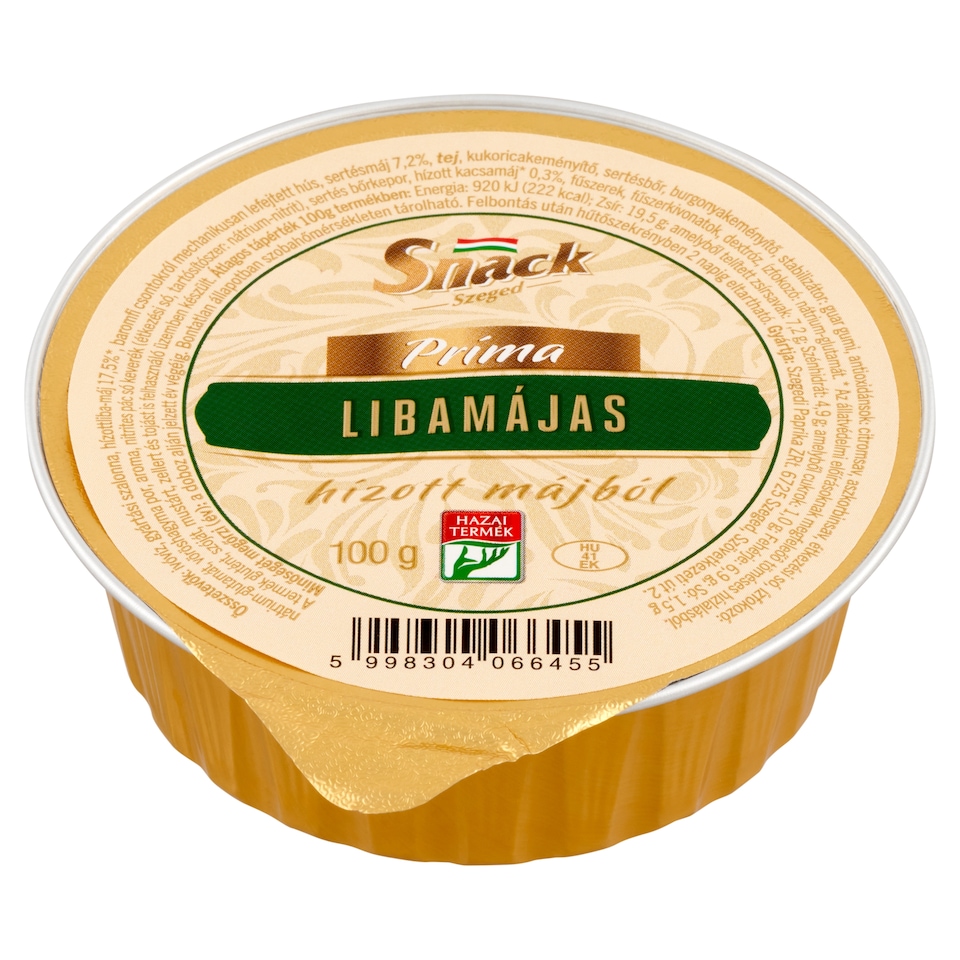 image 1 of Snack Szeged Príma Goose Liver Pate from Fat Liver 100 g