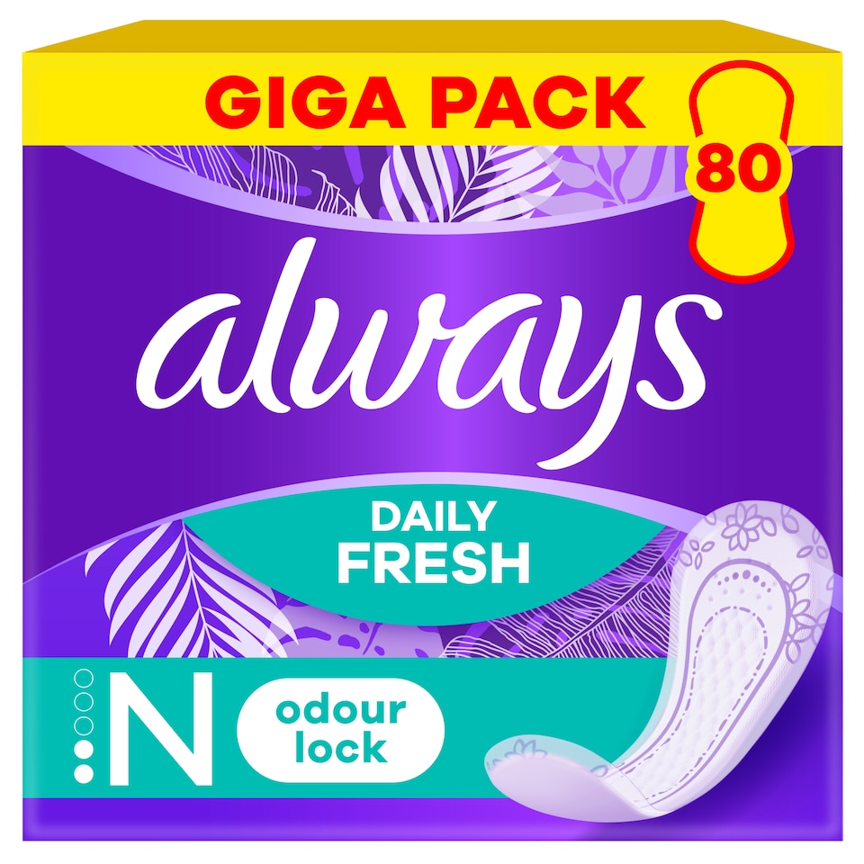 Always Dailies Normal Fresh Protect Tisztasági Betét, 80 db