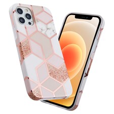 Groov-e iPhone 12 Pro Design Case Rose Gold Geometric