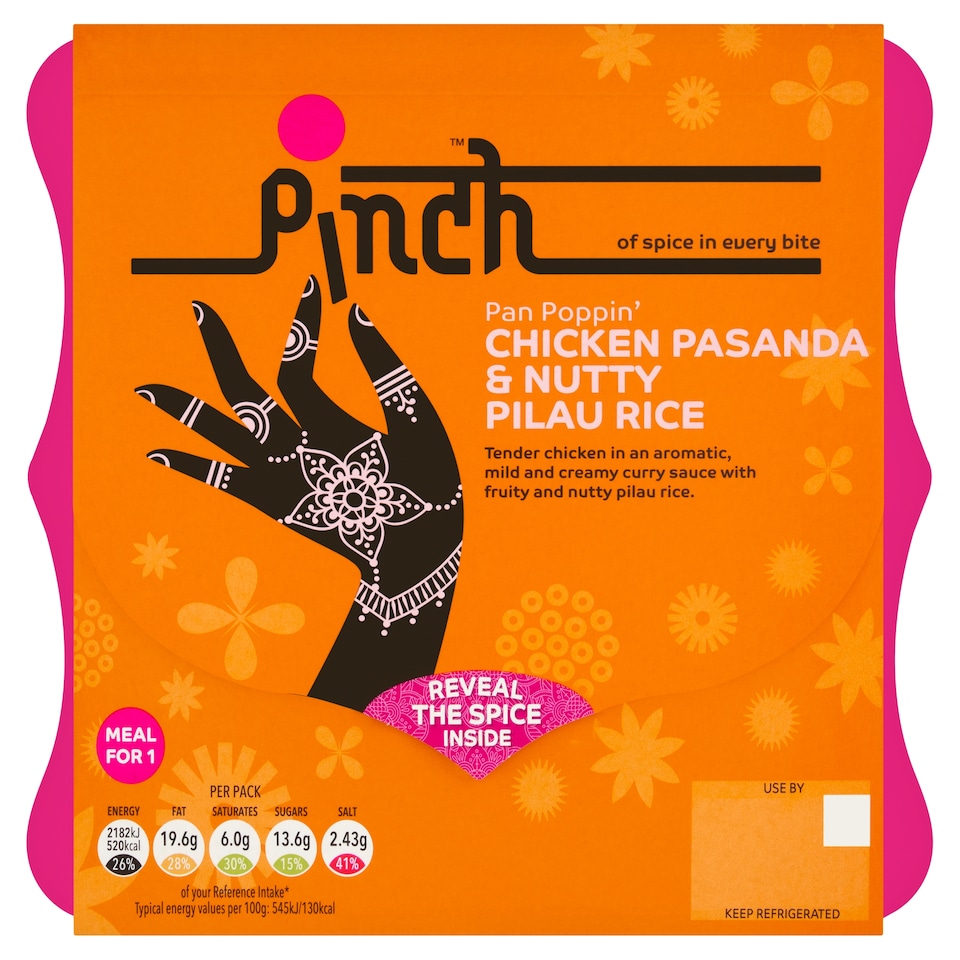 Pinch Pan Poppin’ Chicken Pasanda & Nutty Pilau Rice 400g