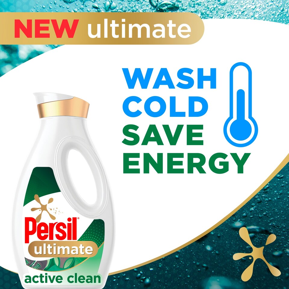 image 1 of Persil Ultimate Active Clean Laundry Detergent 34 Washes 918ml
