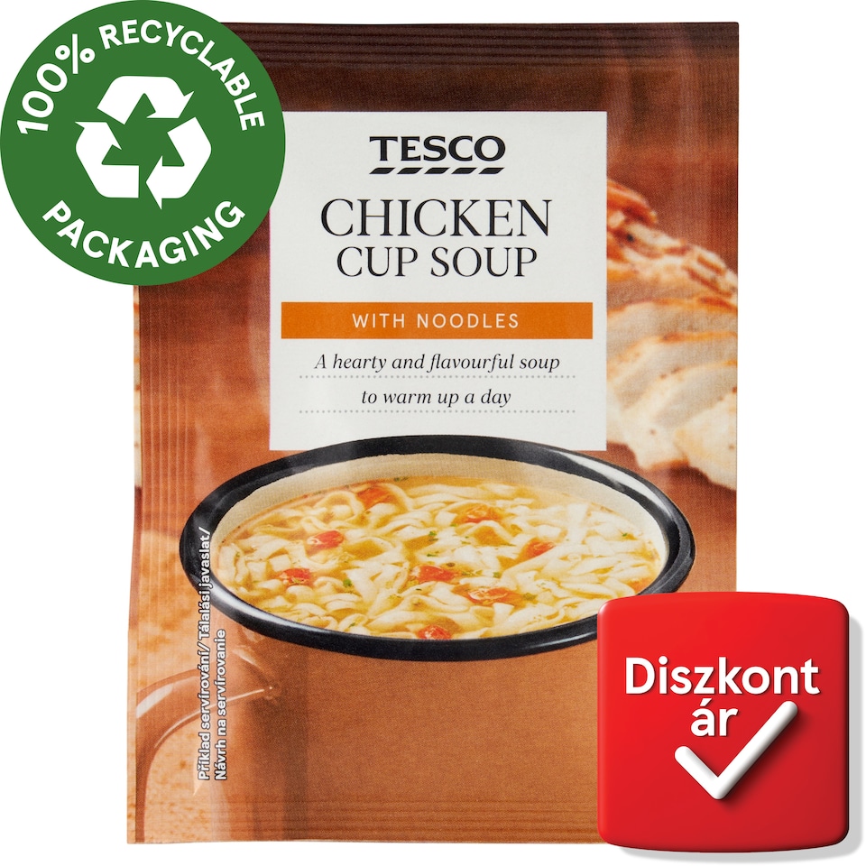 Tesco instant csirkehúsleves tésztával 17 g