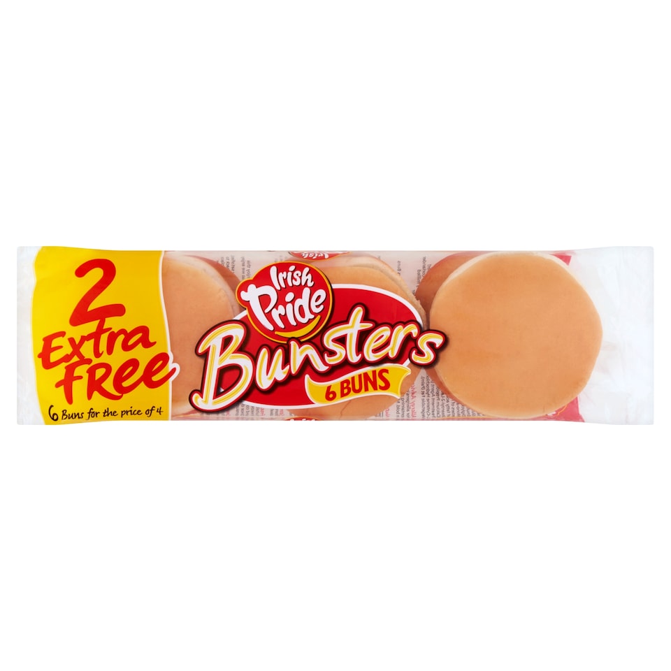 Irish Pride Bunster Buns Plain 4 Plus 2 Free