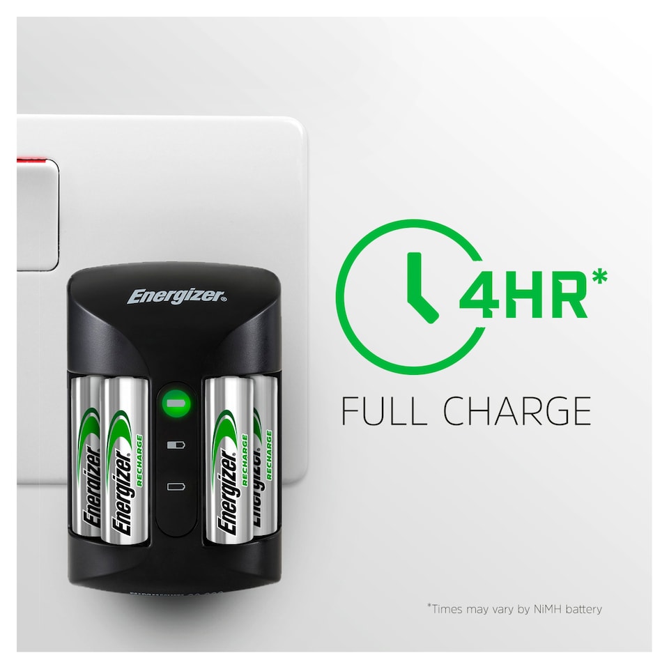 image 1 of Energizer Pro Charger with 4 AA rechargeable Batteries included