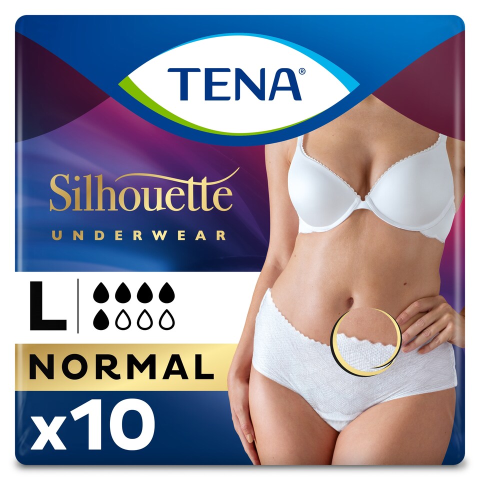 image 1 of TENA Silhouette Incontinence Pants Normal Size Large 10 pack