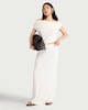 image 1 of F&F Textured Co-ord Maxi Skirt in Cream