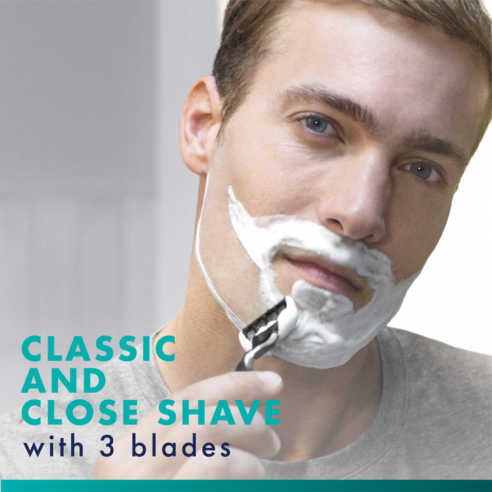 image 1 of Gillette Mach 3 Value Pack: Mens Razor + 12 Blade Refills