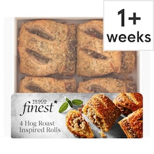 Tesco Finest 4  Pork & Apple Hog Roast Rolls 188g