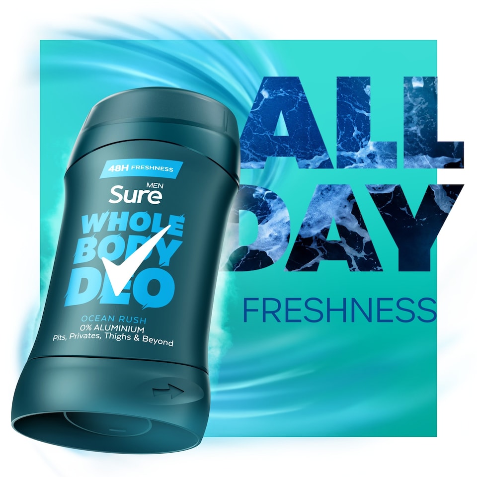 image 1 of Sure Men Ocean Rush Whole Body Deodorant Stick 48h Odour Control 50ml