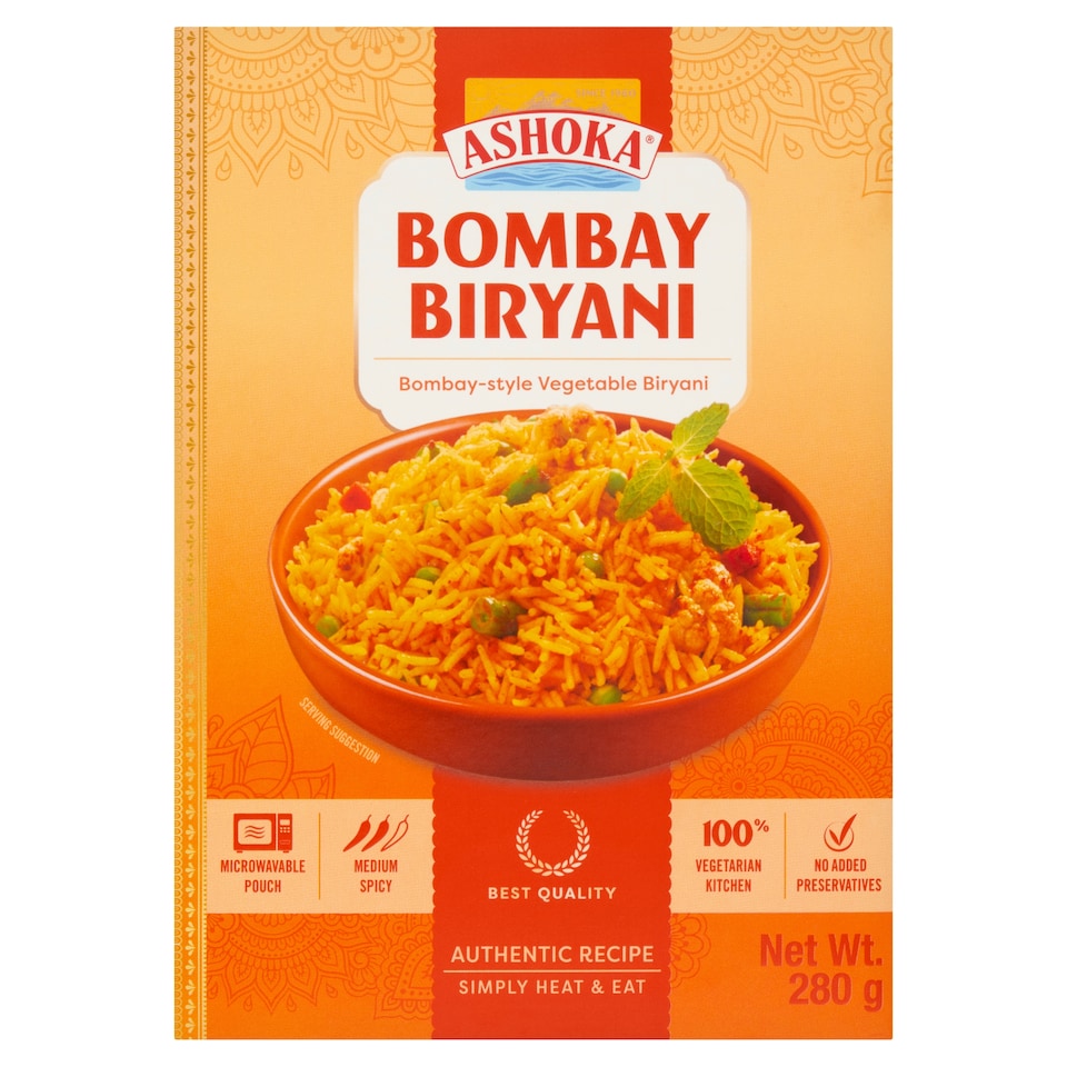 Ashoka Heat & Eat Bombay Biryani 280G