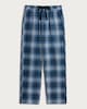 image 4 of F&F Pure Cotton Brushed Check Print Pyjama Bottoms in Navy