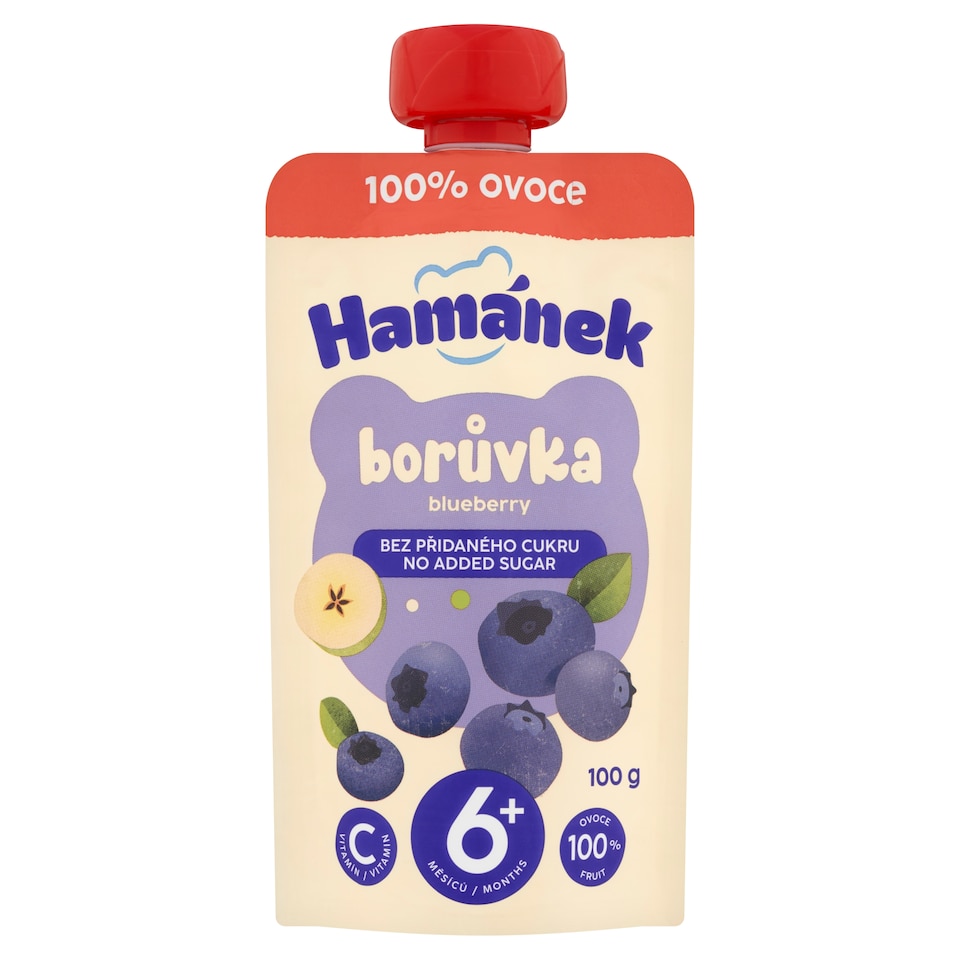 image 1 of Hamánek Baby Food Apple and Blueberry 100 g