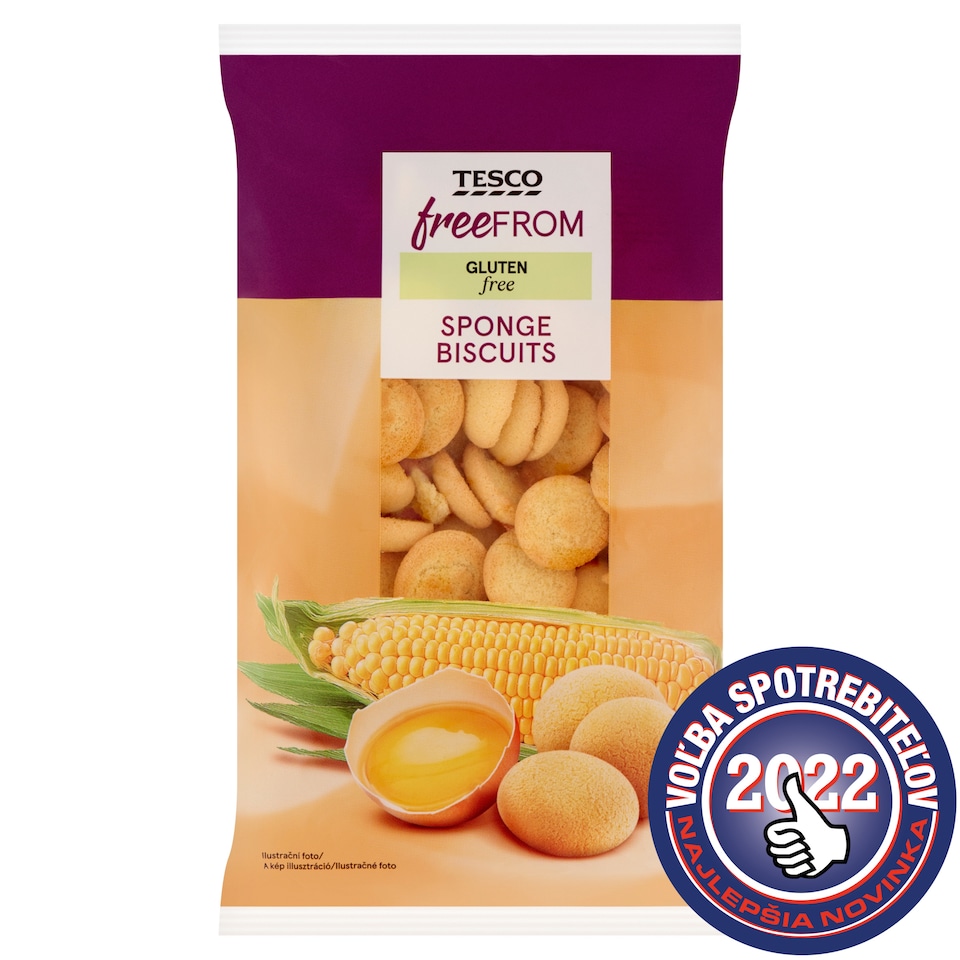 Tesco Free From Bezgluténové piškóty na báze kukuričnej múky 120 g