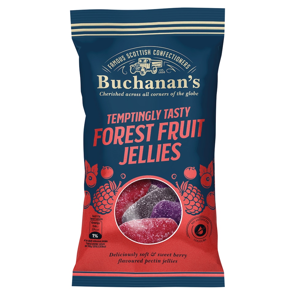 Buchanan's Forest Fruit Jellies 140G